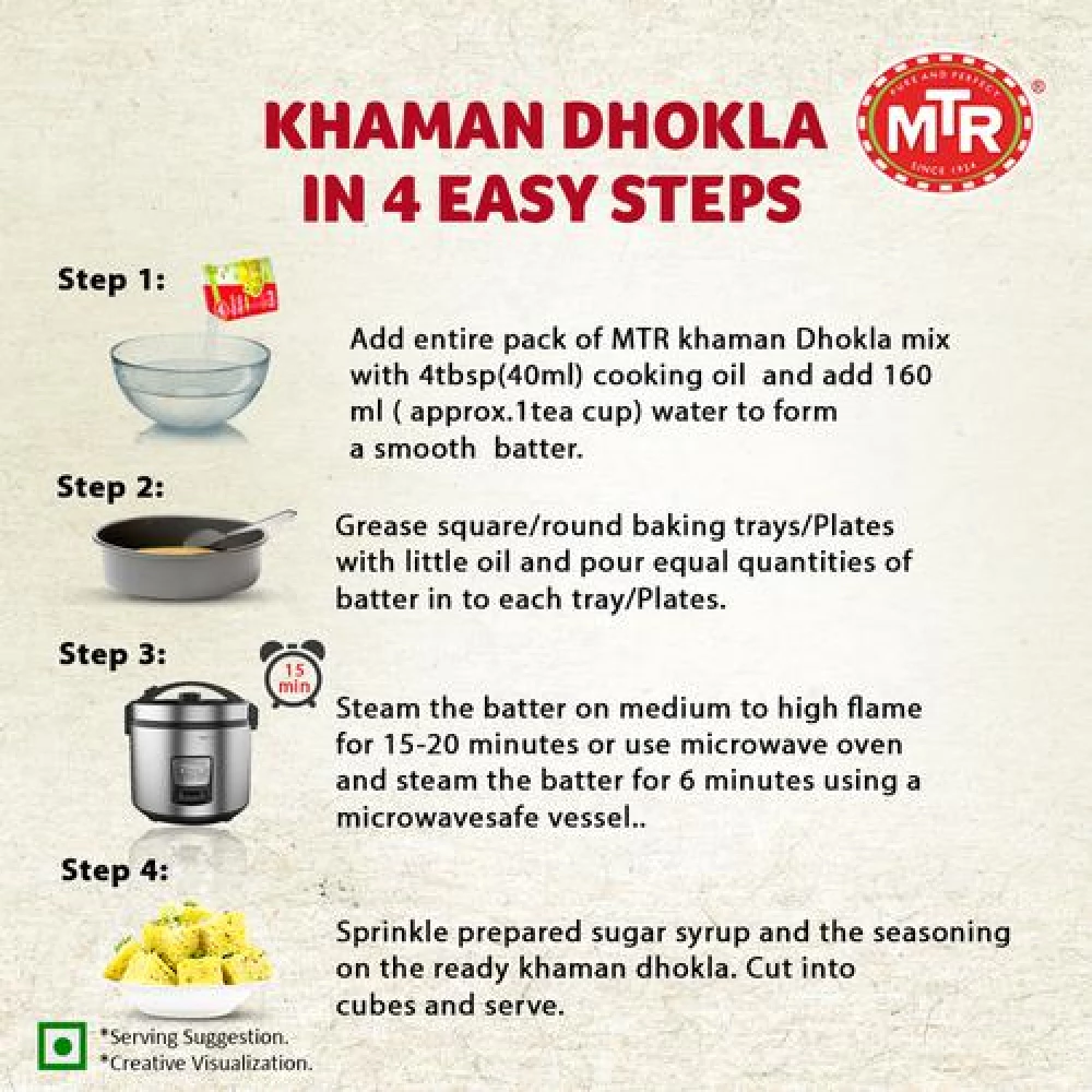 MTR Breakfast Mix - Khaman Dhokla, 160 g Pouch-5.webp